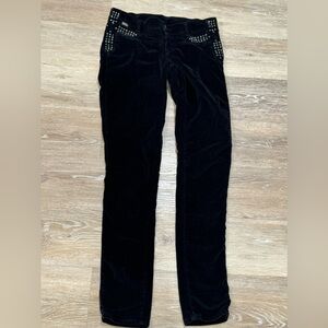 Citizens of Humanity Avedon Lowrise Skinny Jeans Black Velvet with studs 25